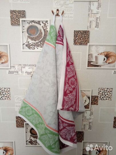 Комплект кухонных полотенец 50*80 полулен