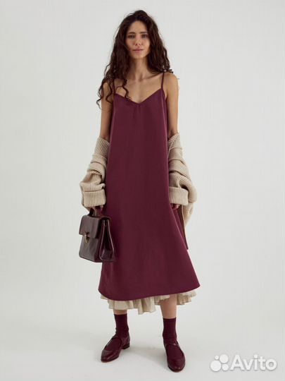 Платье комбинация unique fabric черешня