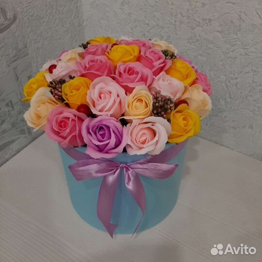 Букет из мыльных роз цветы учителю воспитателю