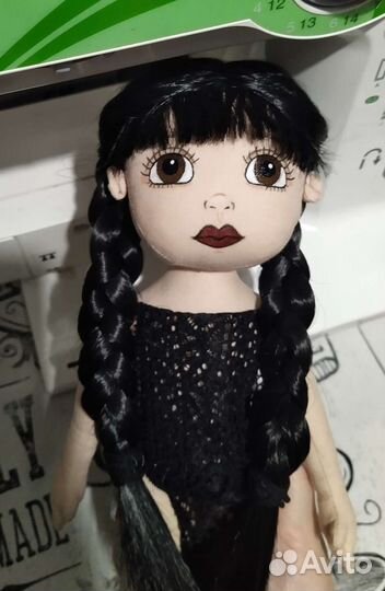 Кукла Уэнсдей Аддамс ручной работы