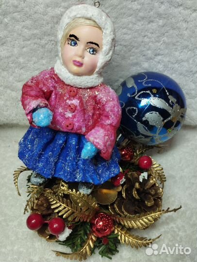 Ватные елочные игрушка