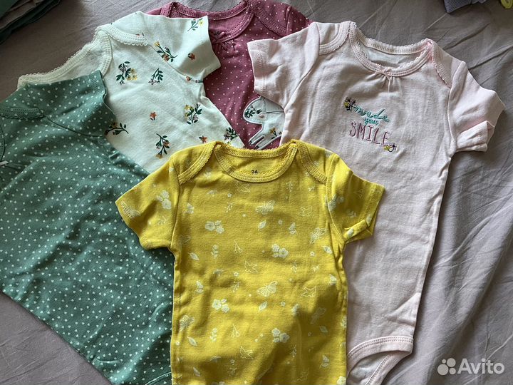 Боди для девочки 81-86 новые 5 штук