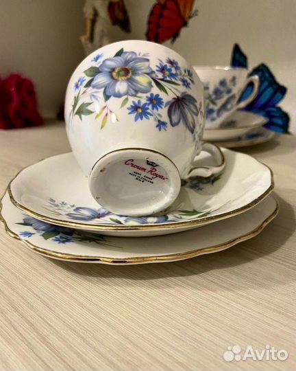 Винтажные чайные трио. Английский фарфор