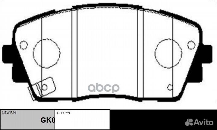 Колодки тормозные дисковые KIA picanto GK0554 c