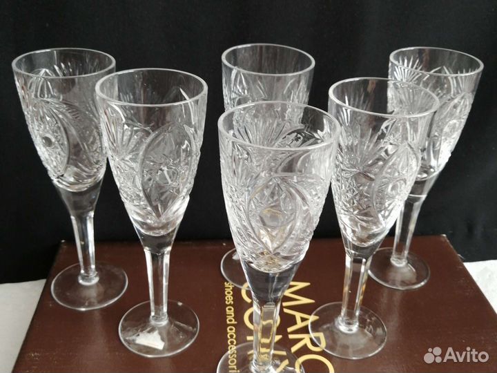 Бокалы для вина хрусталь. 10шт цена за штуку17см
