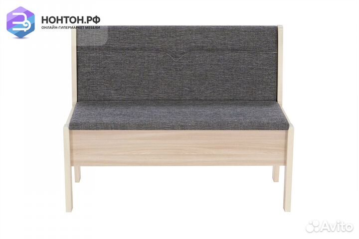 Кухонный диван Этюд серый / выбеленная береза