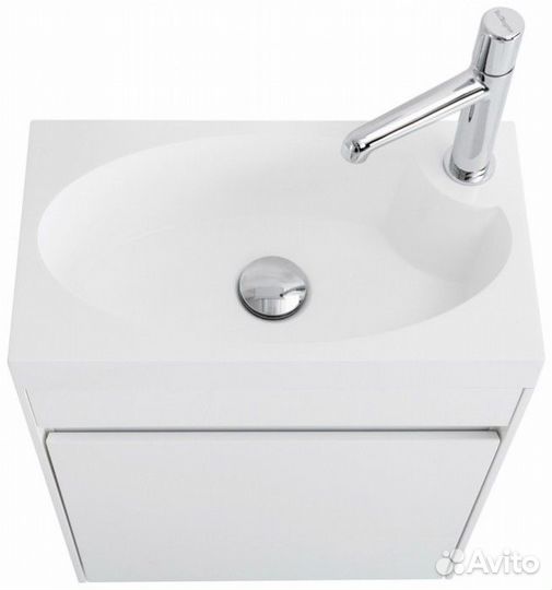 Тумба с раковиной BelBagno Pietra Mini 46R Bianco Lucido