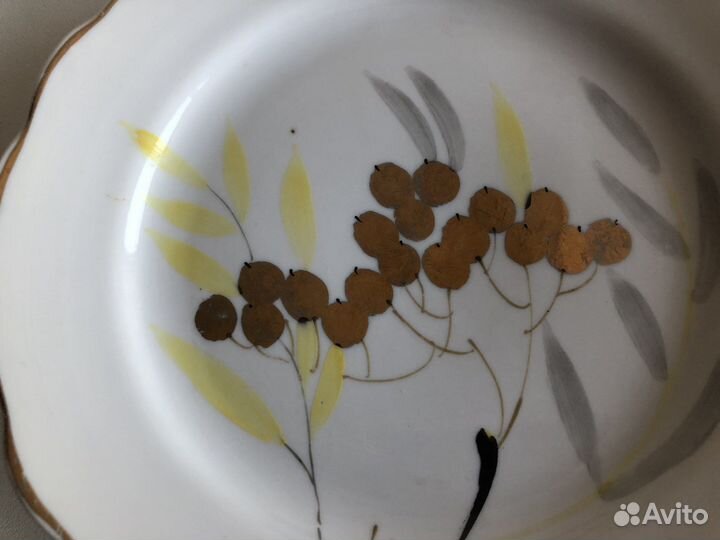 Редкая тарелка. Ручная роспись. Дулево. 66 г