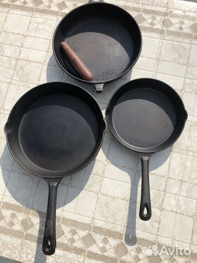 Старинные чугунные сковородки СССР,сша, Россия