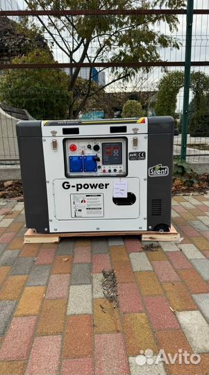 Генератор дизельный 10 kW G-power однофазный