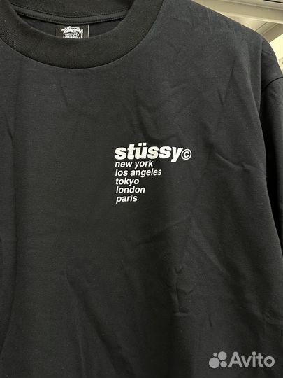 Лонгслив Stussy FW23 Strawberry черный