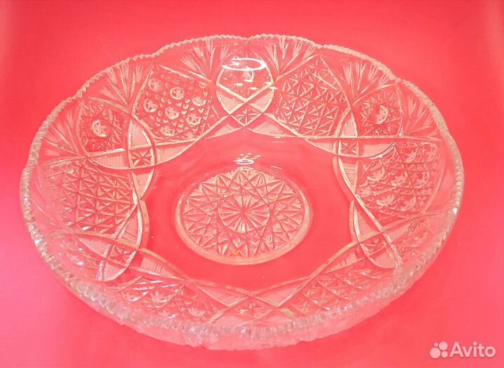 Ваза для фруктов из хрусталя