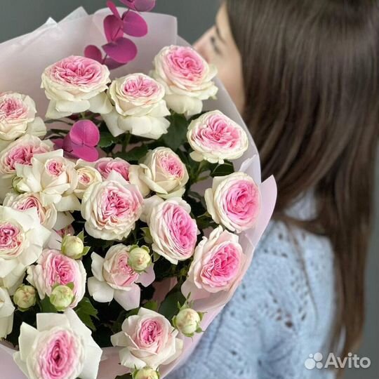 Нежный букет из роз 