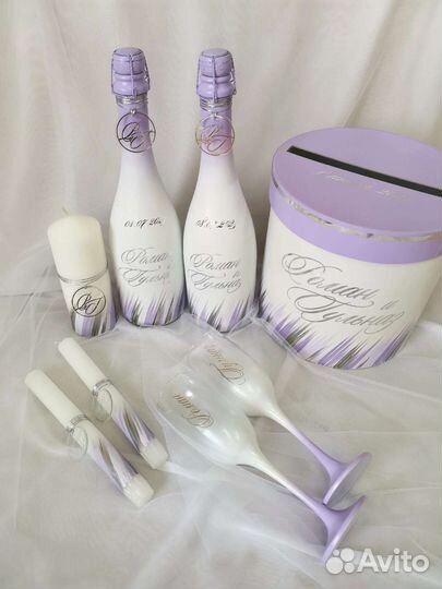 Свадебные аксессуары, свадебное шампанское