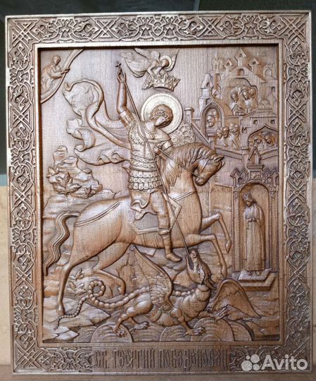 Икона резная