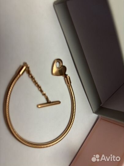 Браслет Pandora,розовое золото