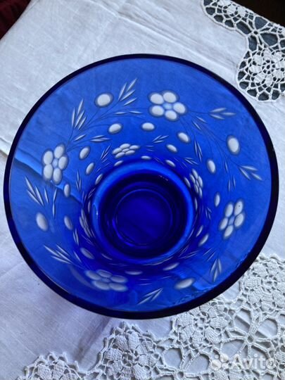 Вазы из цветного стекла СССР