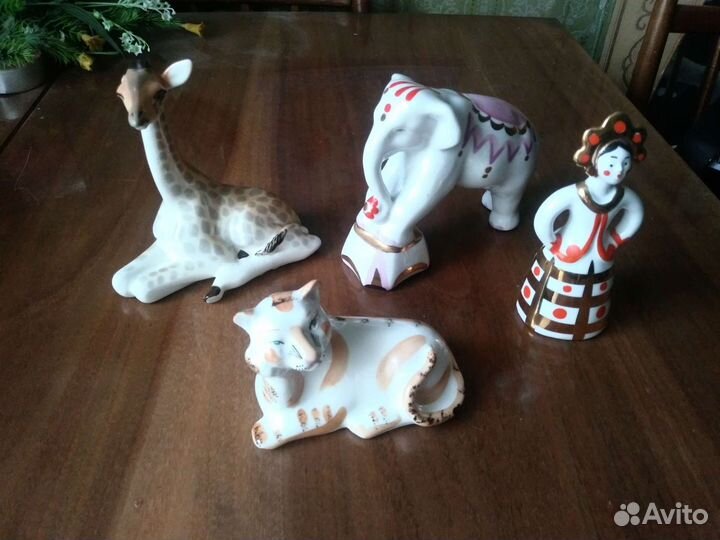 Фарфоровые животные статуэтки лфз
