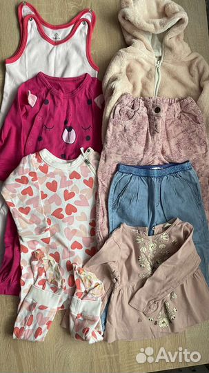 Вещи пакетом на девочку 74 80