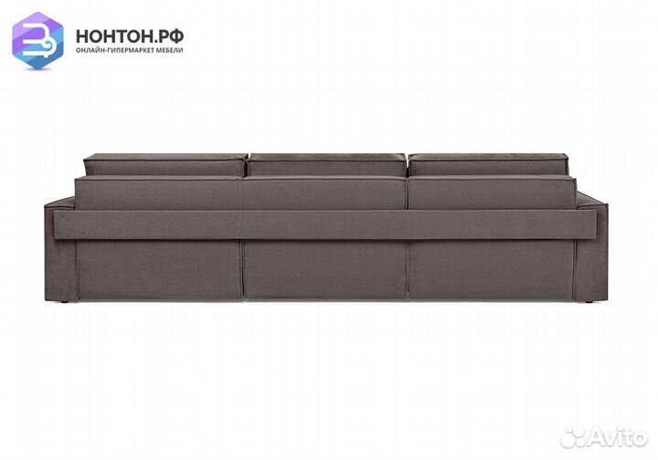 Диван еврокнижка трехместный Тревис коричневый