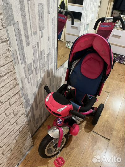 Велосипед коляска с ручкой