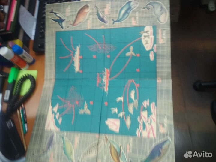 Коробка от настольн. игры ссср+поле1966г