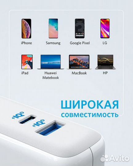 Зарядное устройство Anker 60 Вт - Новый