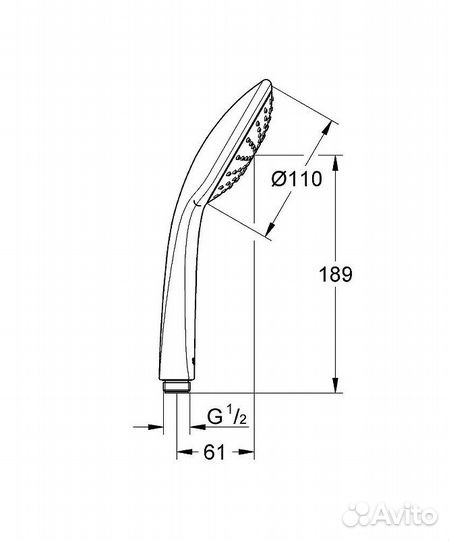 Ручной душ Grohe Euphoria 27265000 Хром