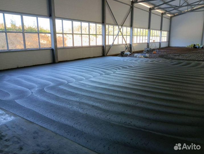 Бетонные полы с топингом