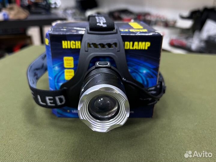 Налобный фонарь желтый/белый цвет