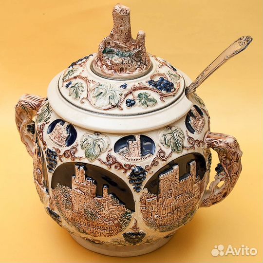 Крюшонница - Горшок для Глинтвейна + 4-е кружки