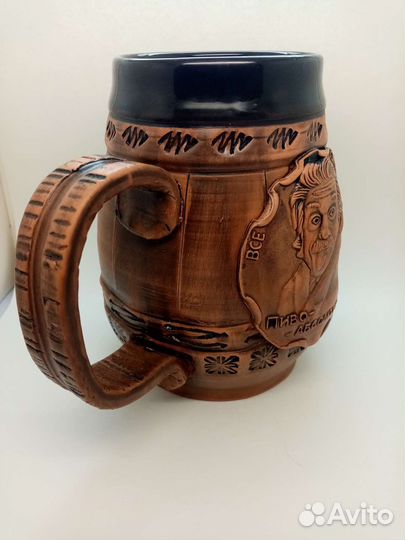 Кружка пивная глина 1 л Прибалтика