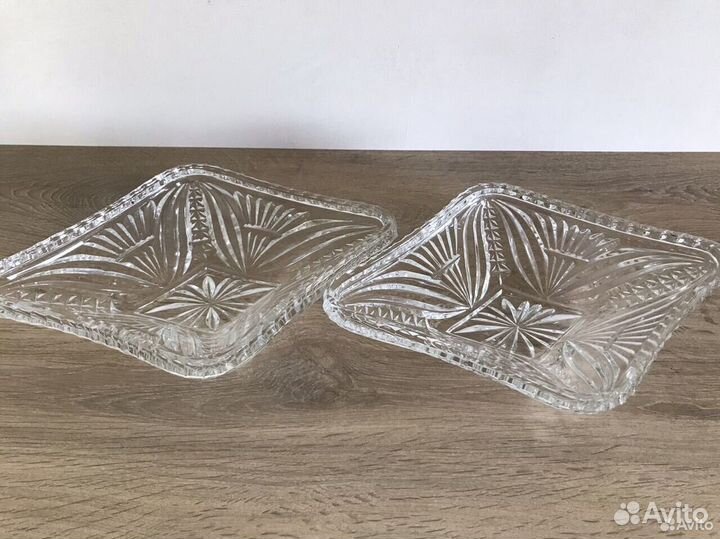 Салатник ромб 30х21 см хрусталь СССР