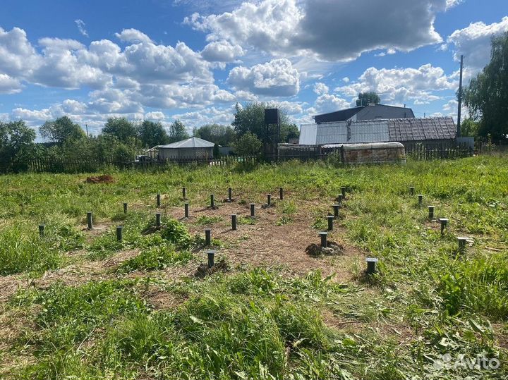 Установка винтовых свай / Приезжаем сразу с ковшом