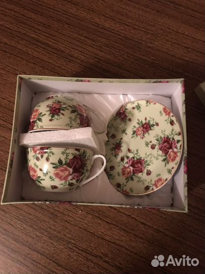 Набор чайных пар. Фарфор. 