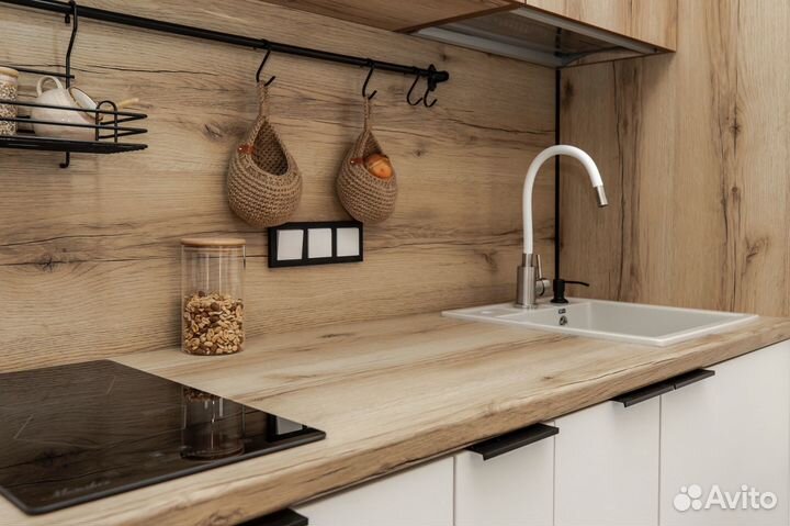 Кухня в студию под потолок на заказ