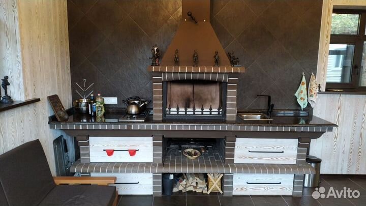 Мангальный комплекс из кирпича Барбекю