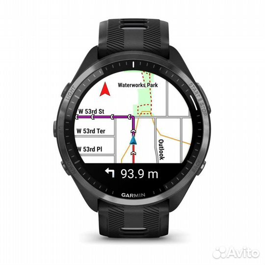 Смарт-часы Garmin forerunner 965 с черным ремешком