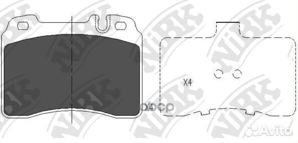 Колодки торм.пер. PN31022 NiBK