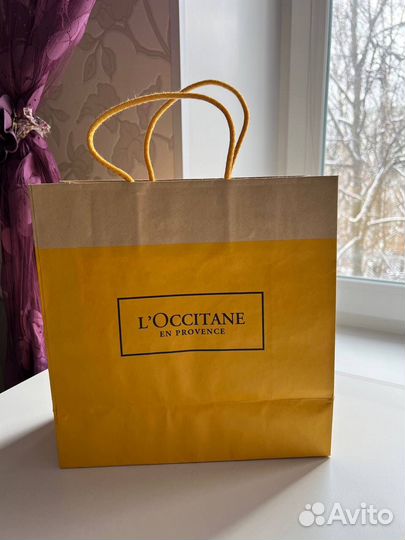 Коробка loccitane + пакет подарочный