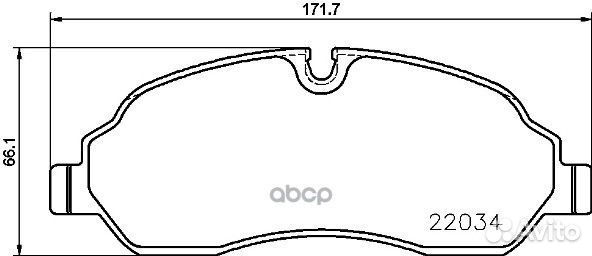 Колодки дисковые передние/ Ford Transit 2.2TDCi 14