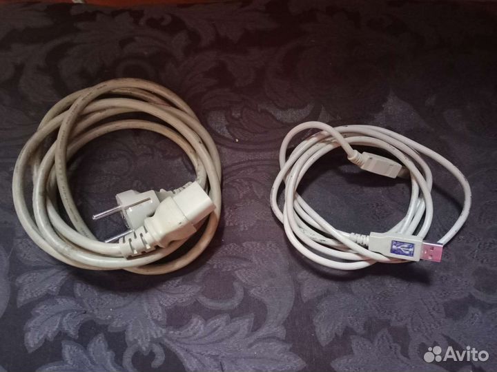 Кабель для питания и кабель сетевой для принтера