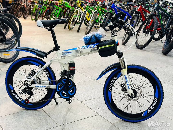 Велосипед складная рама 24R 2023г (бело-синий)