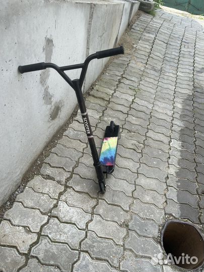 Трюковой самокат scooter с кастом декой