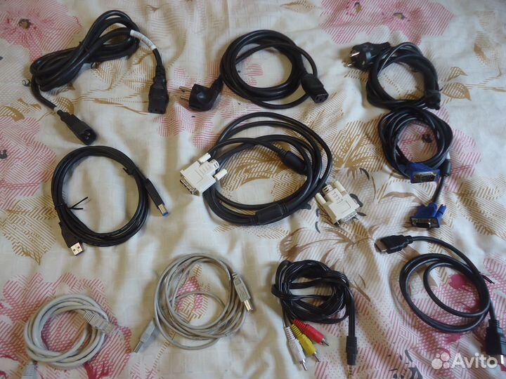 Сетевой кабель шнур Dvi Vga Hdmi патч 3Rca Ибп