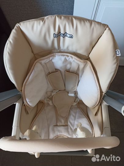 Cкладной стульчик-качели Babyton 2в1, бежевый