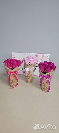 Мыльные цветы, розы, букеты из мыла, подарок