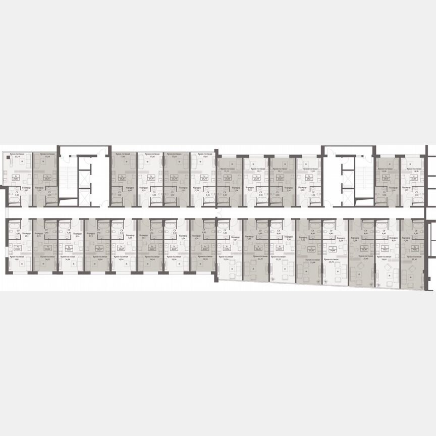 Апартаменты-студия, 31,5 м², 6/20 эт.