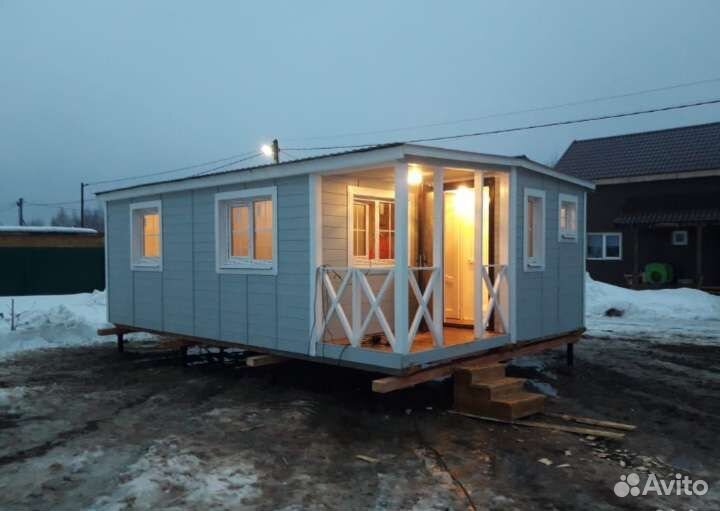 Садовый домик 6х4.6 с терассой с фундаментом