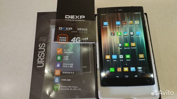 Планшет Dexp Ursus 8X 4G